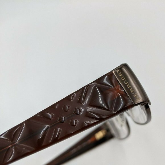 Burberry brown acetate eyeglasses frame‎ & case B1064 51/16 130 Italy - Picture 7 of 12